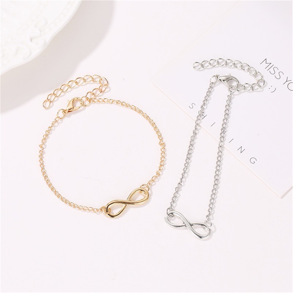 【COD Tangding】Gelang Desain Angka 8 Model Simple Untuk Wanita