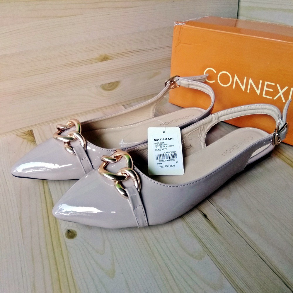 CONNEXION MCF177PK Sepatu Flat Wanita Casual Kerja Loafers Soft Pink Formal Original Matahari