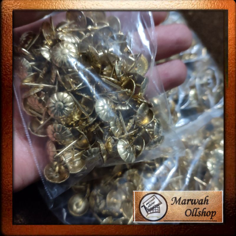 Paku antik isi 100 pcs - Paku payung sofa - jok - Paku payung kursi - Paku hias kursi & sofa