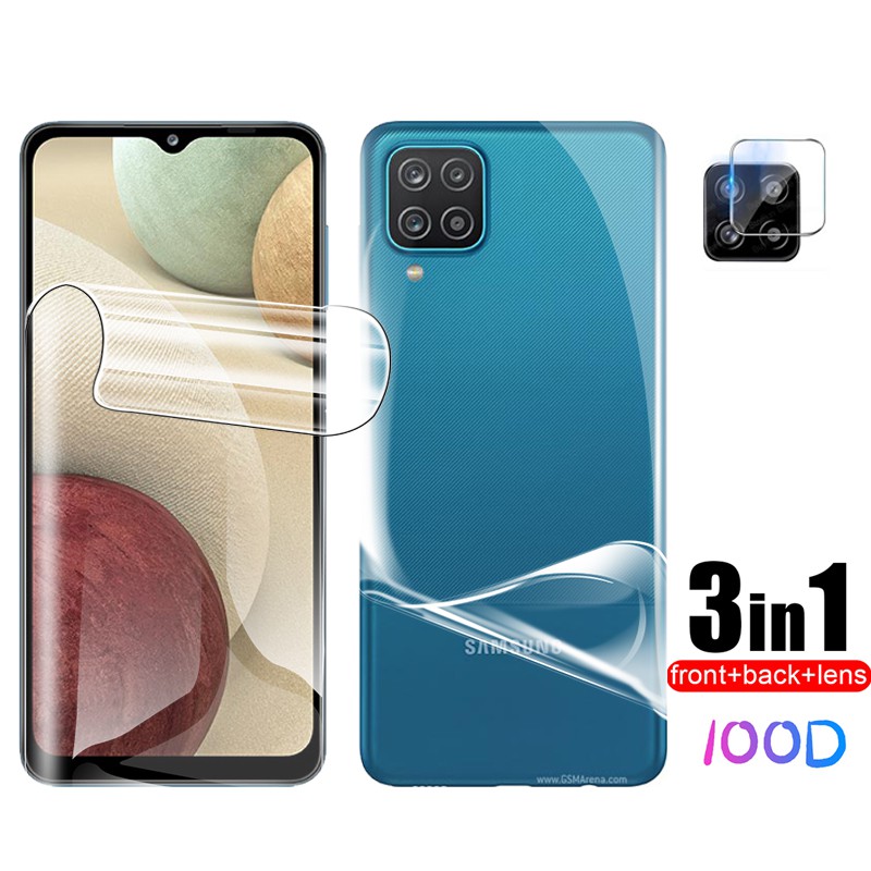 Pelindung Layar Samsung Galaxy A12 paket 3 in 1 Berbahan Hydrogel