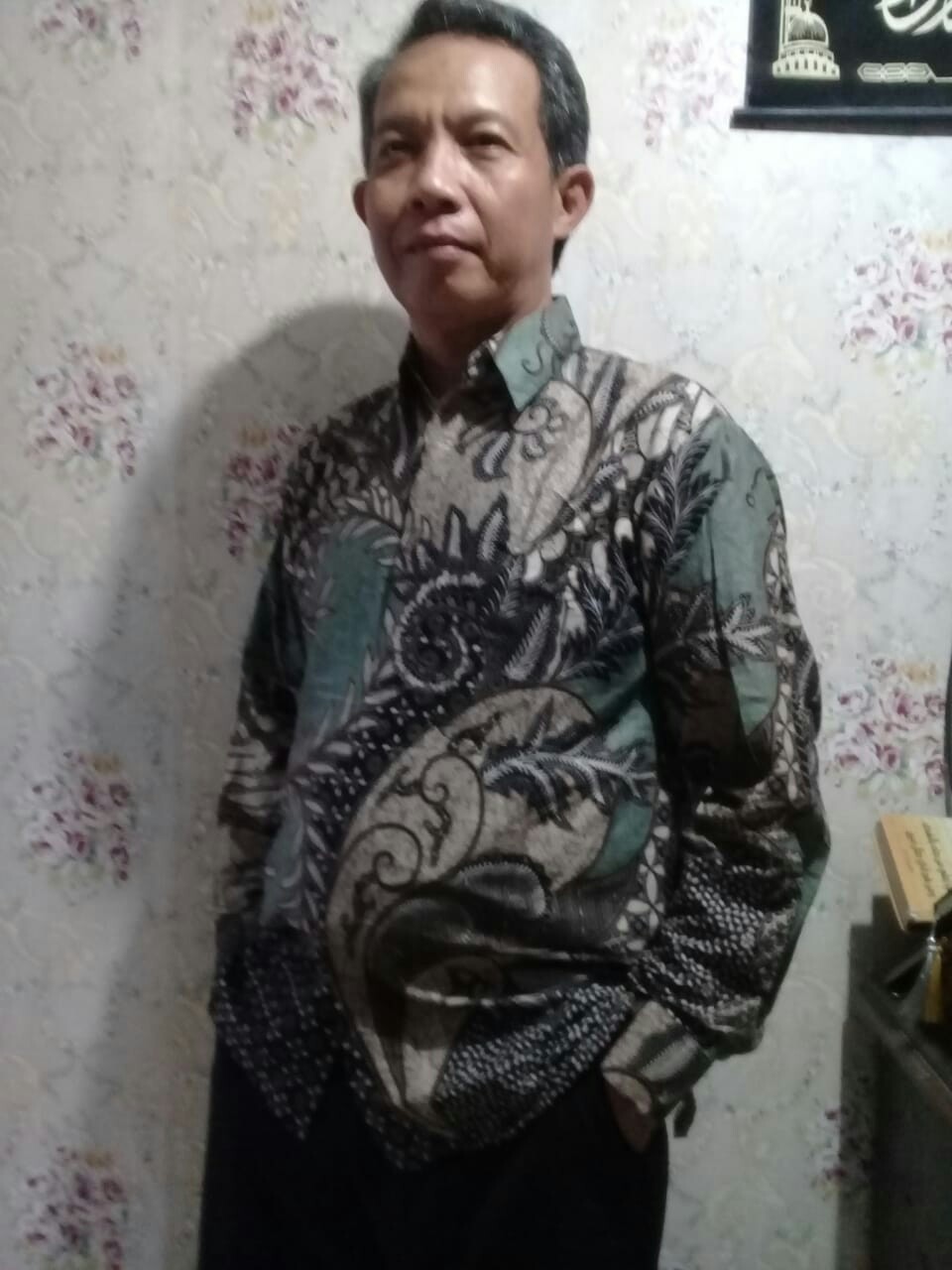 Kemeja Batik Lengan Panjang Kode 026 Batik Hrb026 Hem Batik Murah Seno Sogan Bakung Padi Manggar