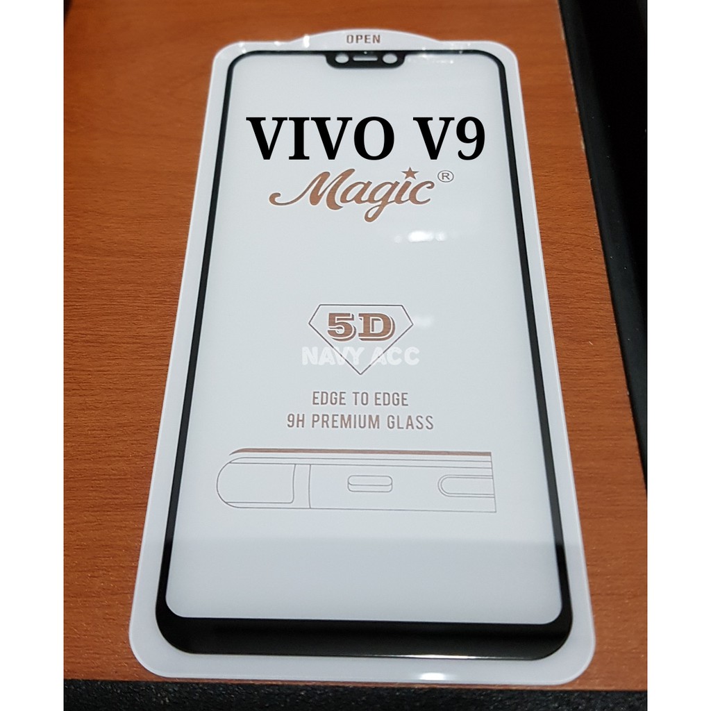 Tempered Glass 5D Vivo V9 - Tempered Glass Full Cover Vivo V9