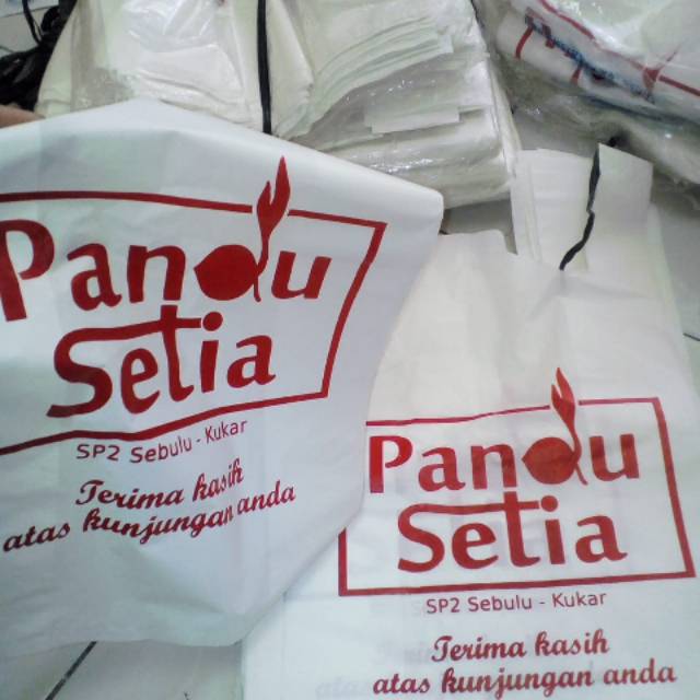 Plastik Kresek Sablon Custom Logo | Kantong Plastik HDPE Tebal Untuk Toko