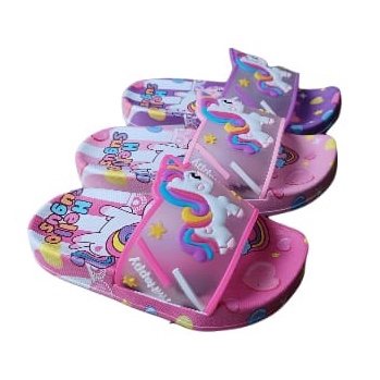 Sandal Slop Karakter G42 Sandal Anak Perempuan Import Size 24-35 Usia 2-8 Tahun