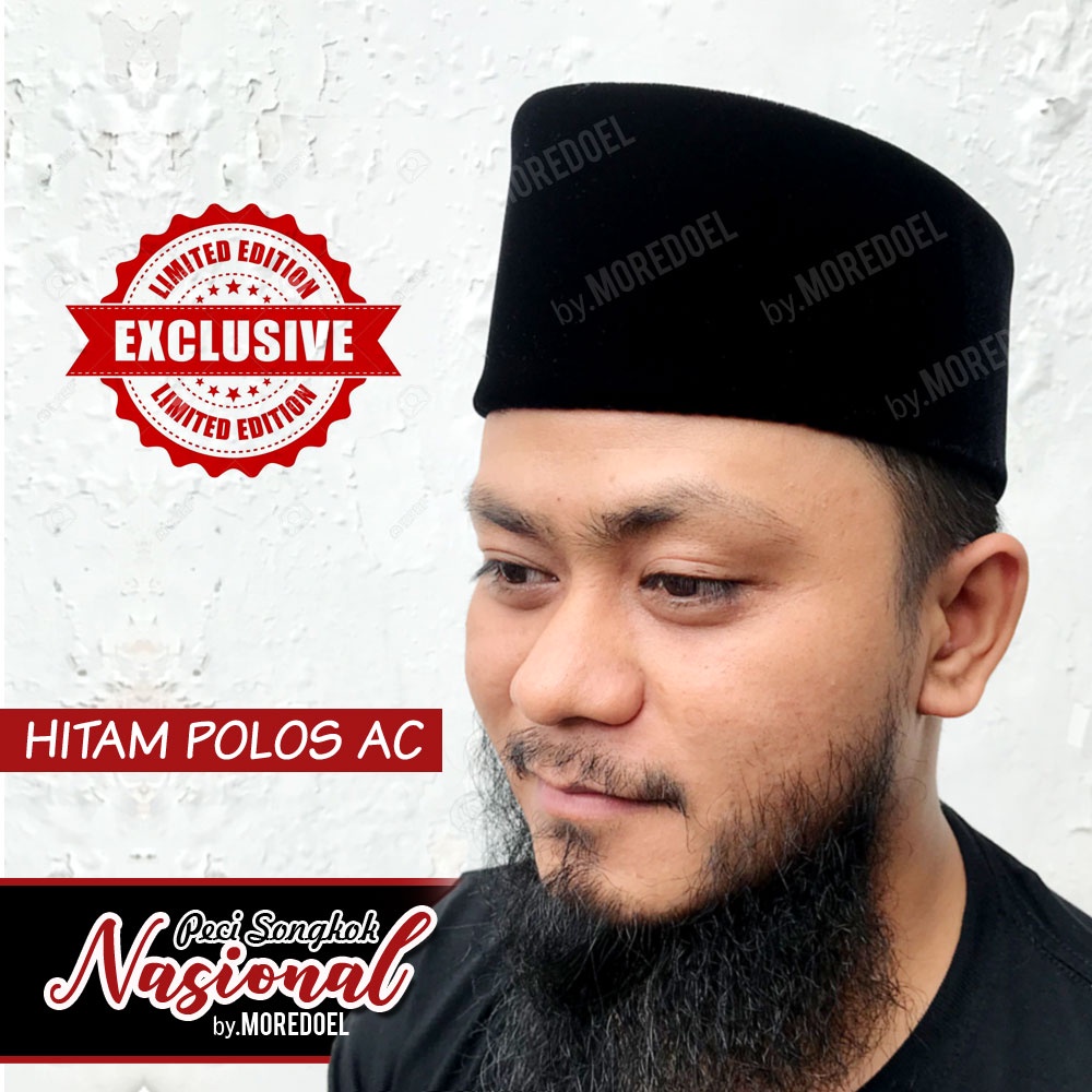 Peci Songkok Hitam Polos Moredoel Mewah dan Elegant