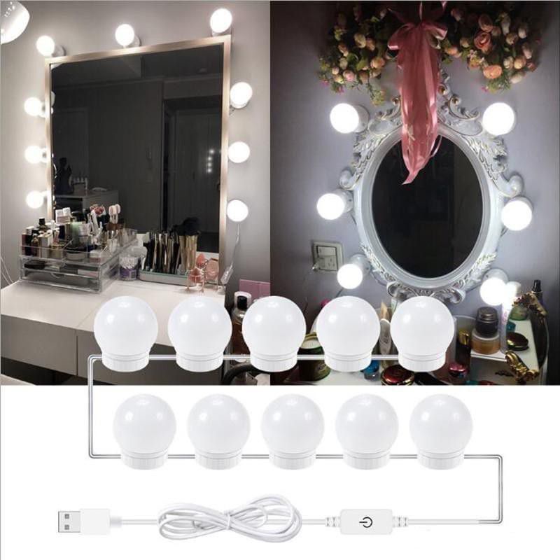 Lampu Led Meja Rias Make Up | Lampu Kaca Rias Vanity Mirror Light ( 10 Bohlam ) Lampu Rias