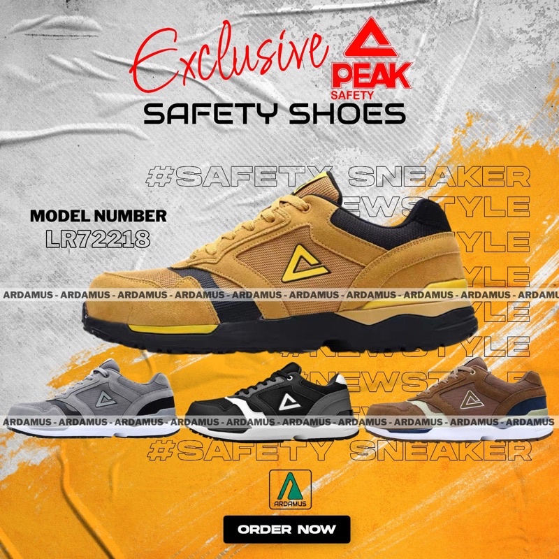 Safety shoes PEAK LR72218 Safety Shoes LARNMERN Sepatu safety Sneakers sporty Casual Sepatu Kerja Pr