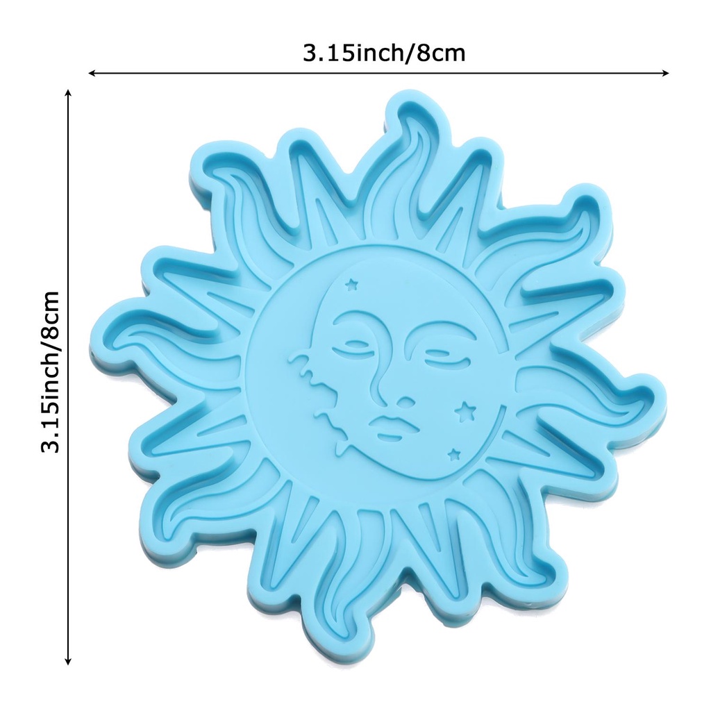 R-flower Sun Moon Coaster Alas Gelas Kristal Exploding DIY