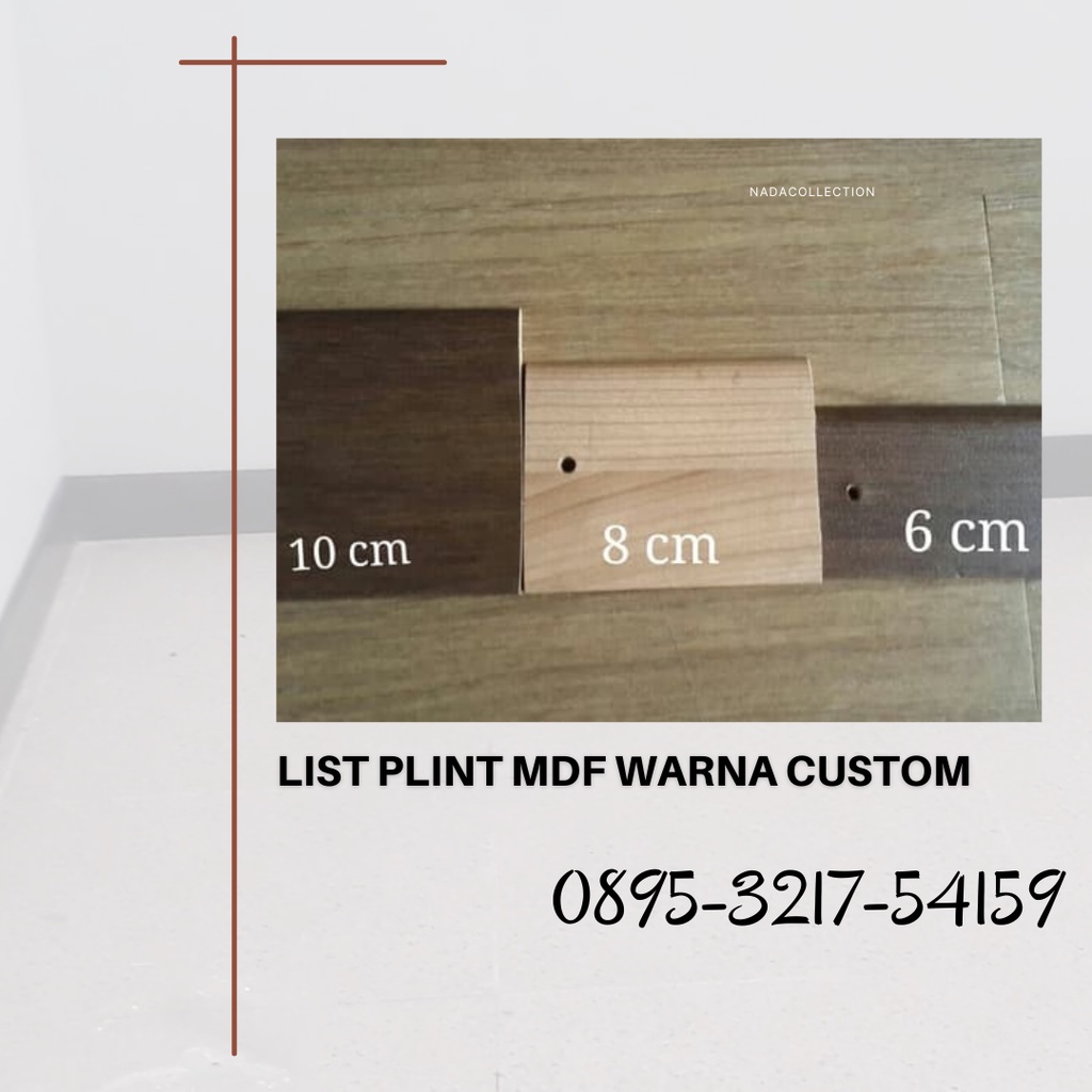 List Plint MDF/Kayu Skirting Aksesoris Lantai Warna Custom