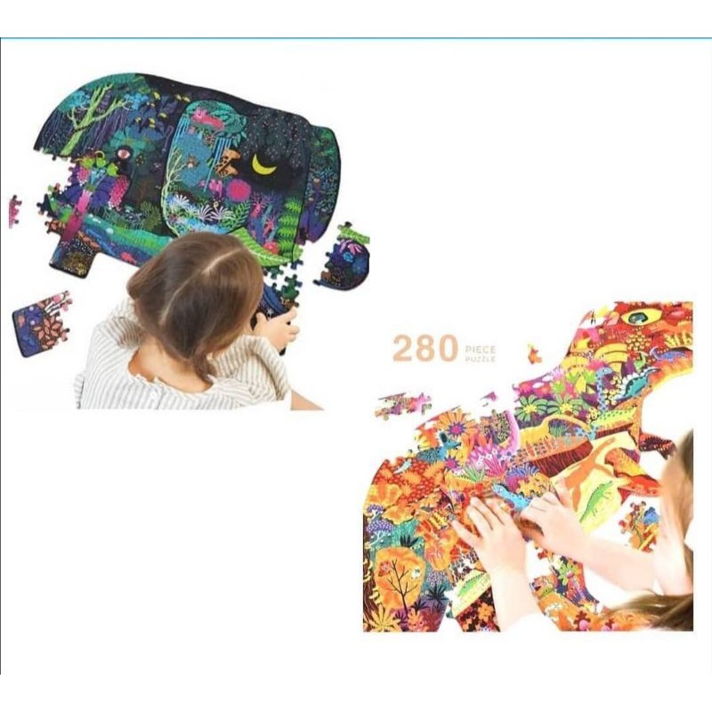 Mideer Puzzle Shapes Dinosaur/Elephant