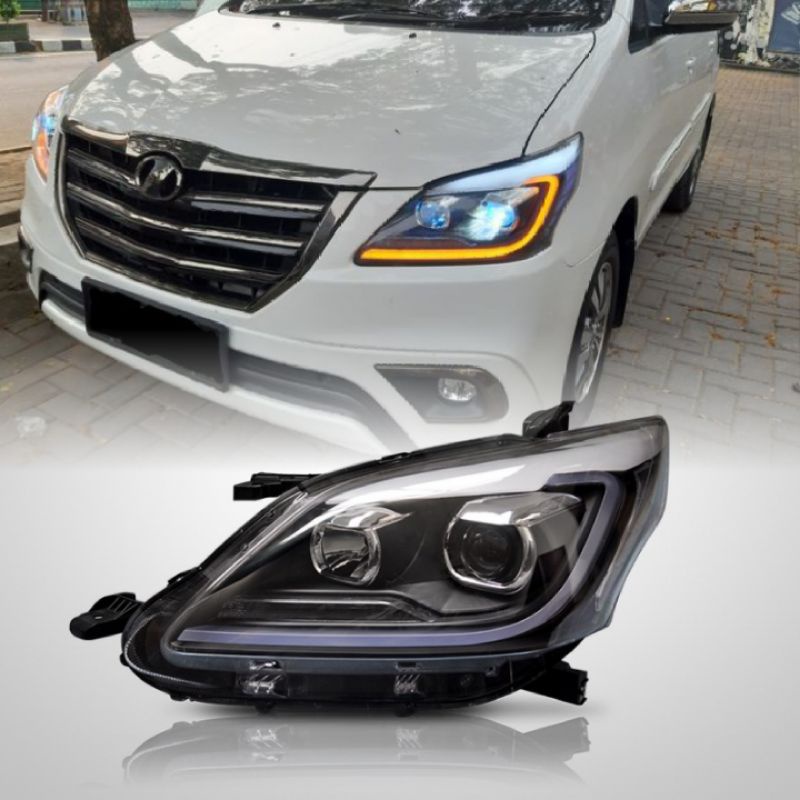 BLUE ANGEL HEAD LAMP TOYOTA INNOVA 2012-2015 LIGHT BAR SEQUENTIAL