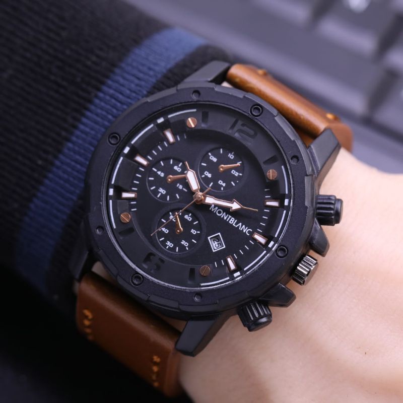 JAM TANGAN PRIA MONTBLANC BAHAN_RANTAI TGL OF 4,6CM