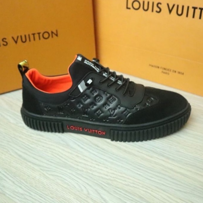 lv sneaker mirror quality lou is vuitton shoes lis merah sepatu pria lv kets cowo