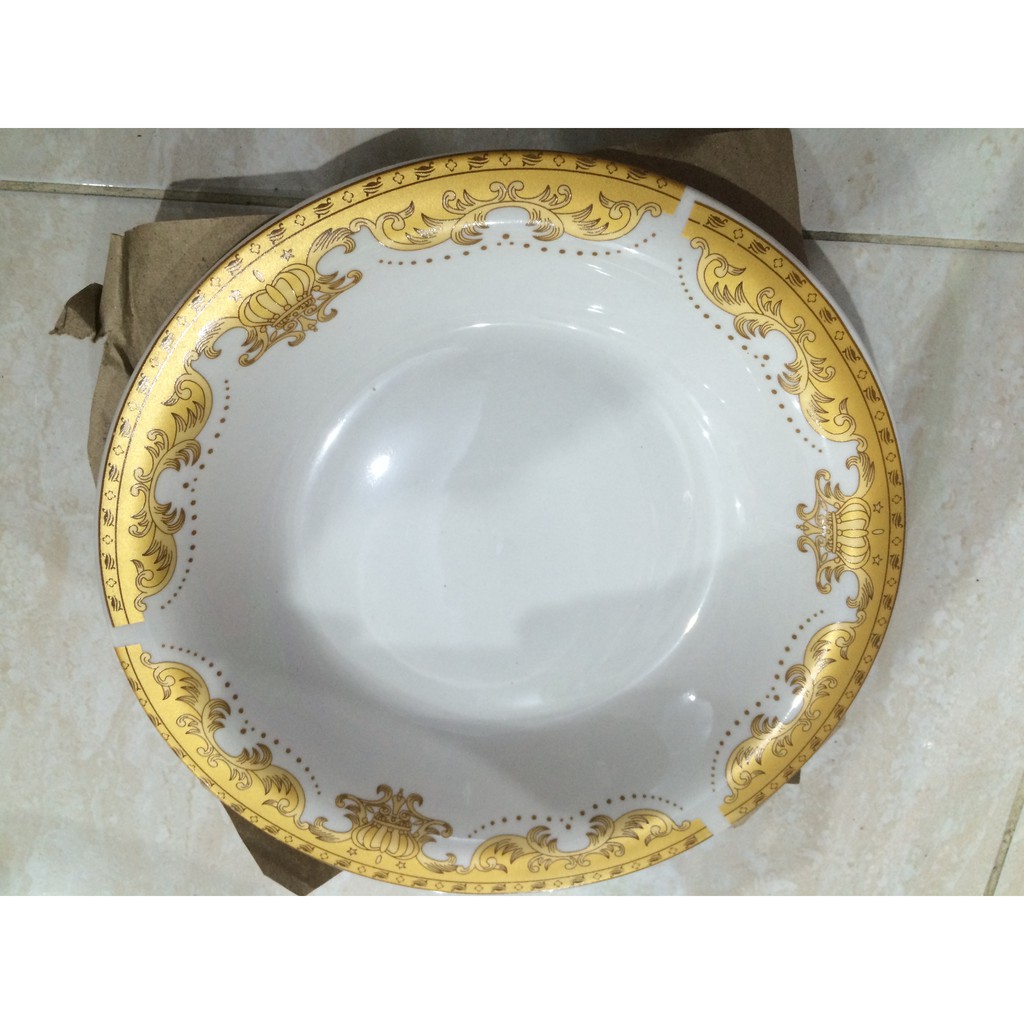  6 Pcs Piring  makan Mahkota  Omega 9 25 Motif Mahkota  