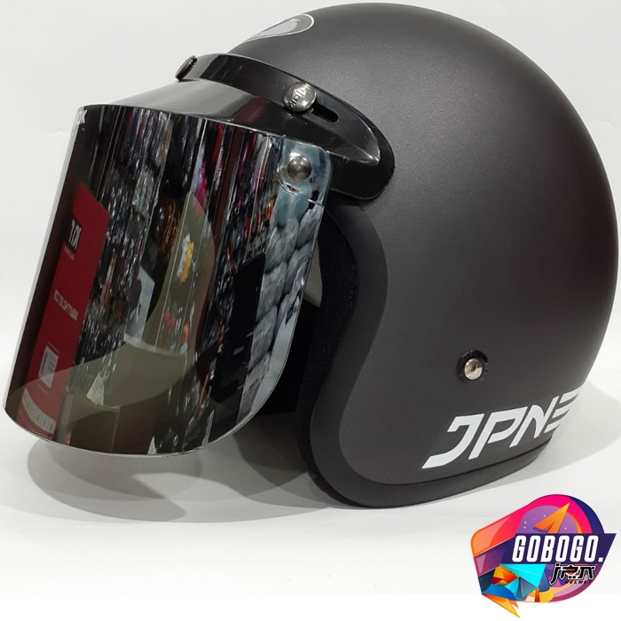 Jual Helm Bogo Dewasa Jpn Arc Kaca Datar Kaca Cembung Gunmet Doff