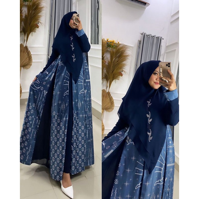 Gamis one set mewah terbaru / Dior silk SOFIYAH DRESS