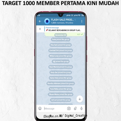 Optimasi Telegram Group Marketing - Teknik Membangun Kolam Prospek | Materi Ebook
