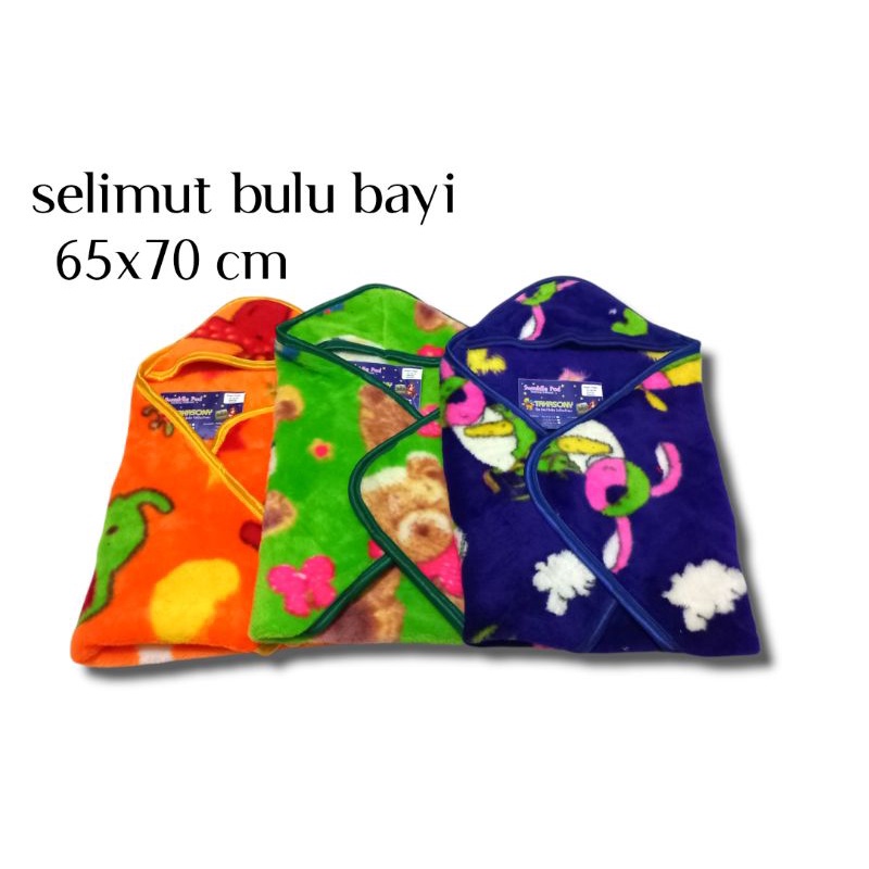 selimut bulu bayi corak murah