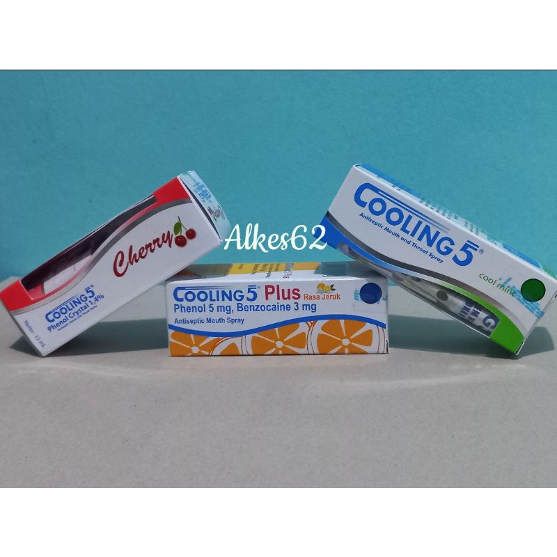 Cooling 5 / Cooling 5 mint / Cooling 5 cherry / Cooling 5 plus orange / obat semprot sariawan sagit gigi