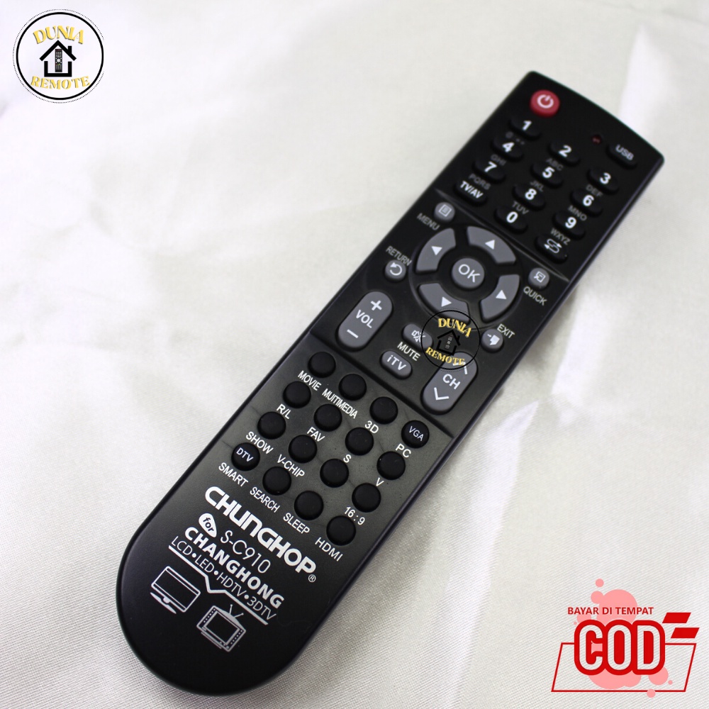 Remot Remote CHANGHONG LCD LED CHUNGHOP 910 MULTI UNIVERSAL