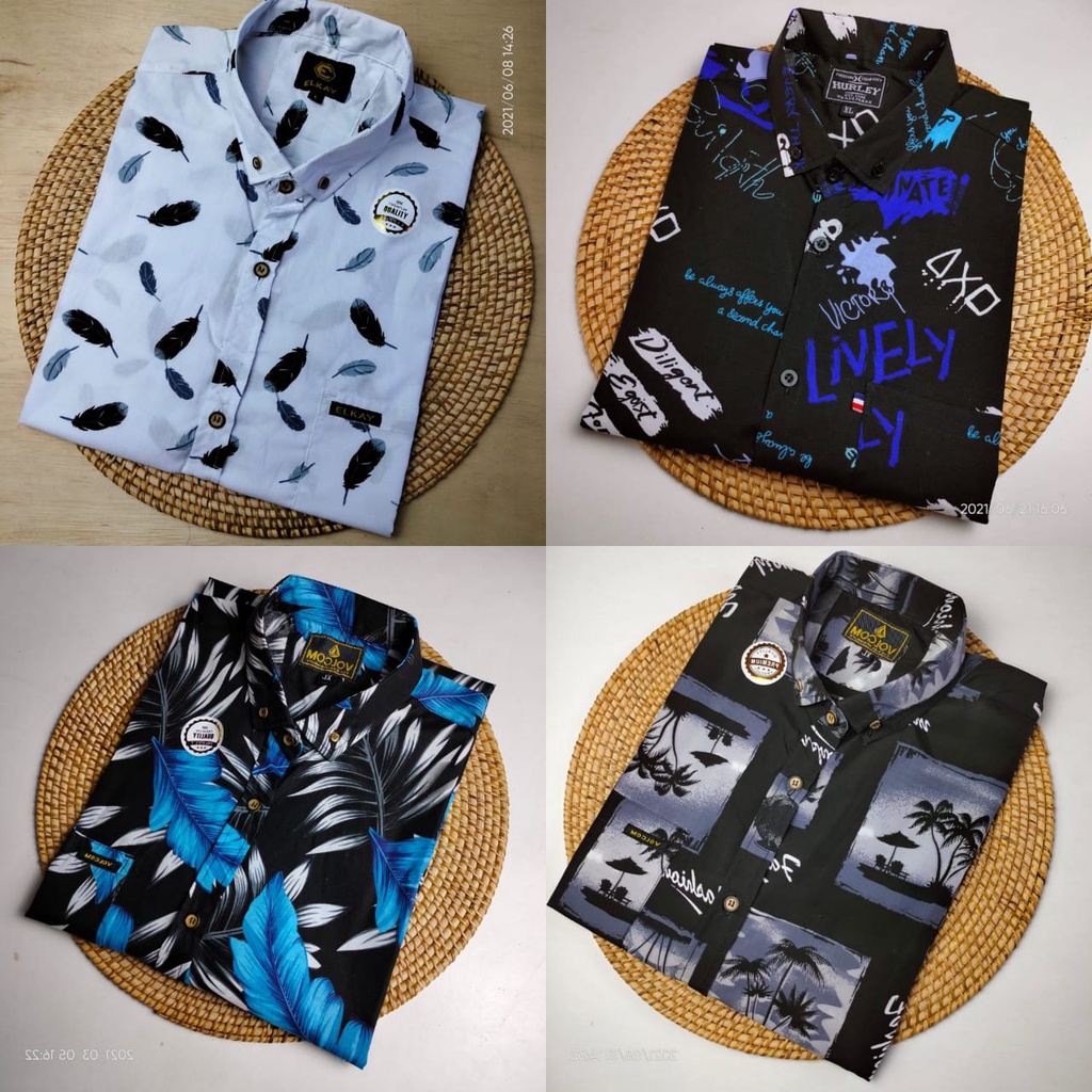 BISA PILIH MOTIF KEMEJA SURFING | HEM SURVING | KEMEJA SURFING DISTRO MURAH | GROSIR KEMEJA SURFING