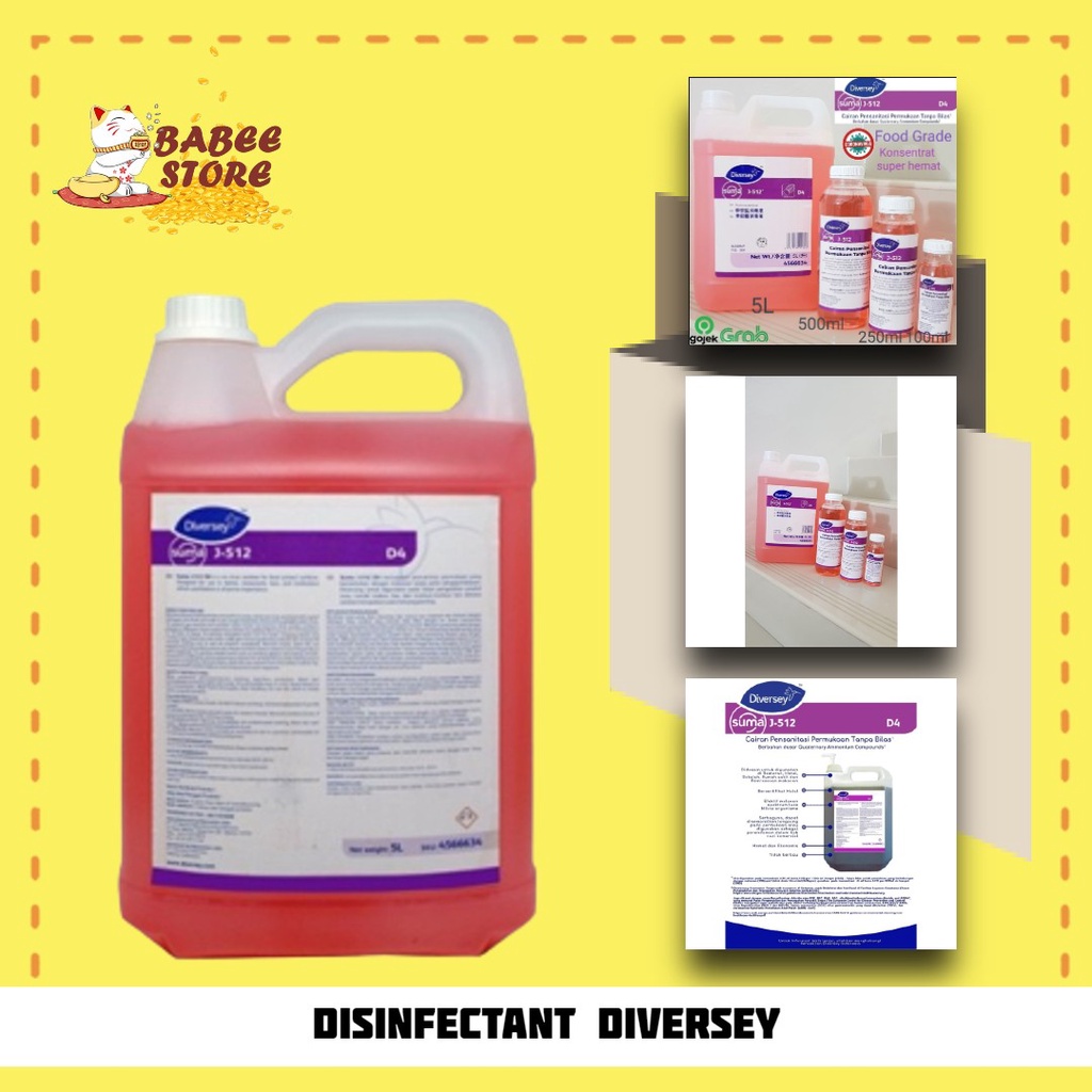 BABEE - DISINFECTANT DIVERSEY FOOD GRADE / CAIRAN SANITASI / ANTISEPTIK ANTI VIRUS