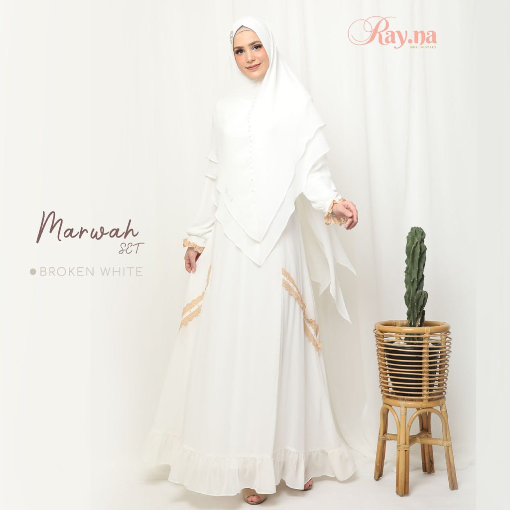 GAMIS MARWA SYARI ORI BY RAYNA /gamis rayna premium /rayna set terbaru /rayna set jilbab hijab