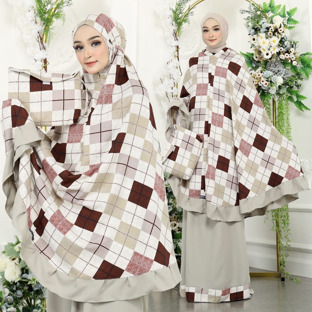 mukena resleting RATU bahan katun premium