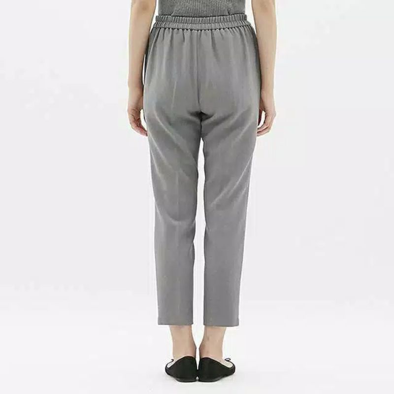 GU TAPERED &amp; CROP BUTTON PANTS-CELANA