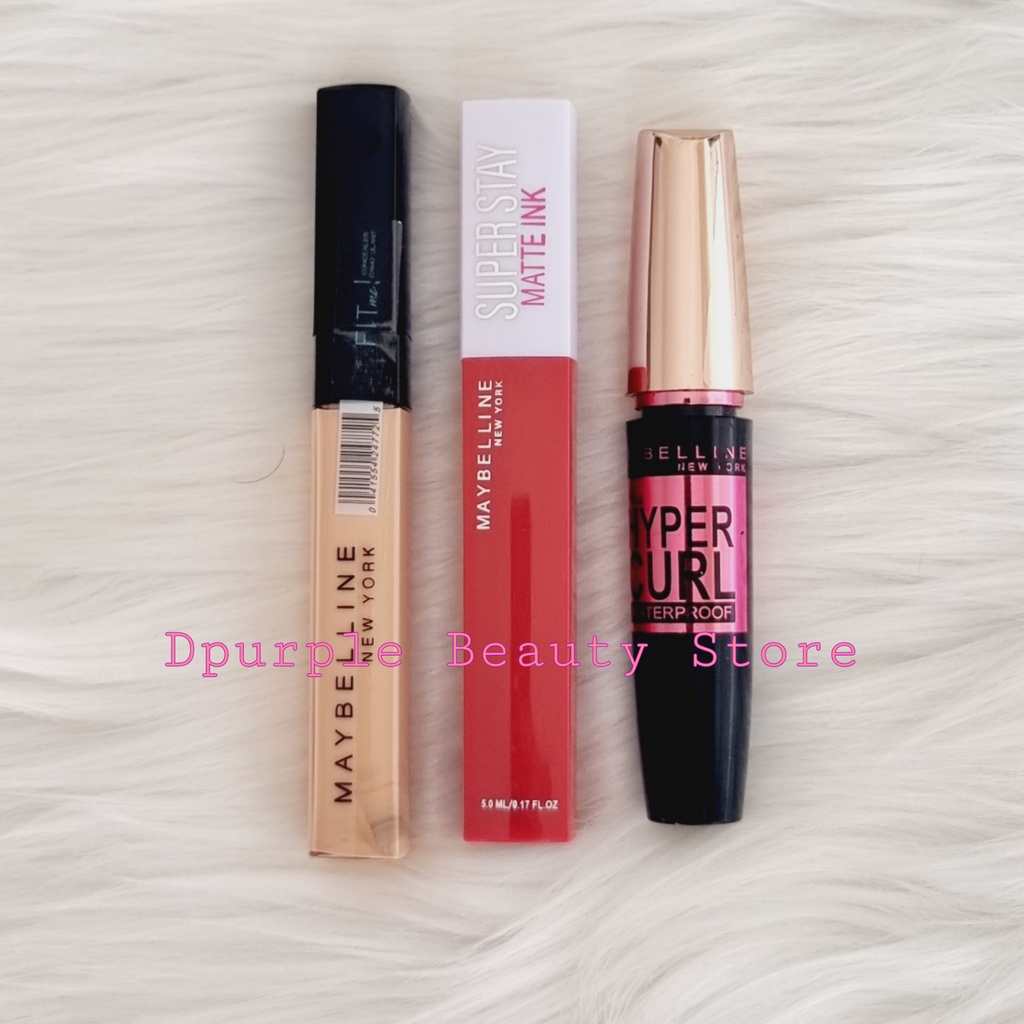 Realpict - Paket Kosmetik Maybelline 3 in 1 - Paket Make Up Maybelline 3 in 1 - Concealer - Lipcream - Maskara