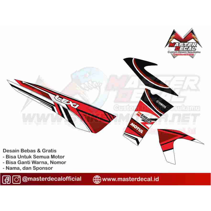 Stiker Striping Motor Lexi Simple Motif