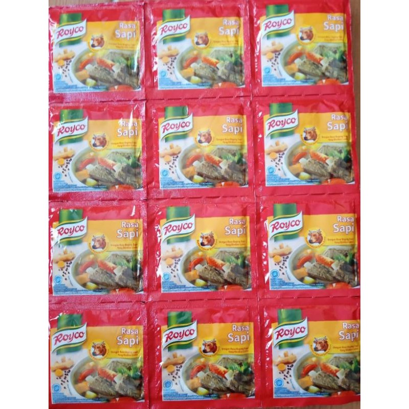 

royco rasa sapi kemasan sachet 8 gram. 1 lusin 4.500