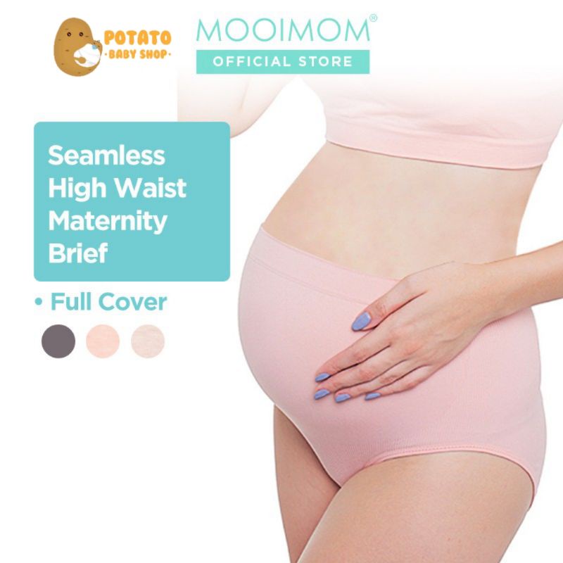 Mooimom - Seamless High Waist Prop Belly Maternity Briefs / Celana Dalam Ibu Hamil