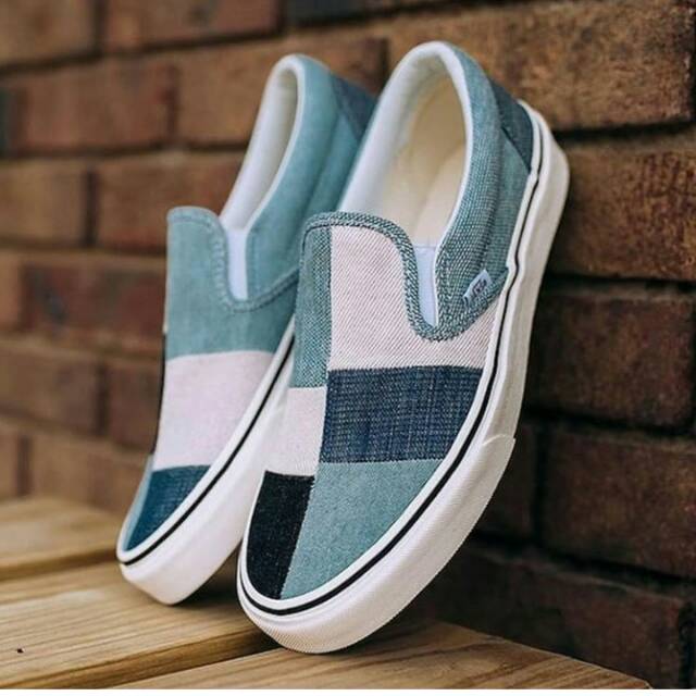 vans patchwork slip on