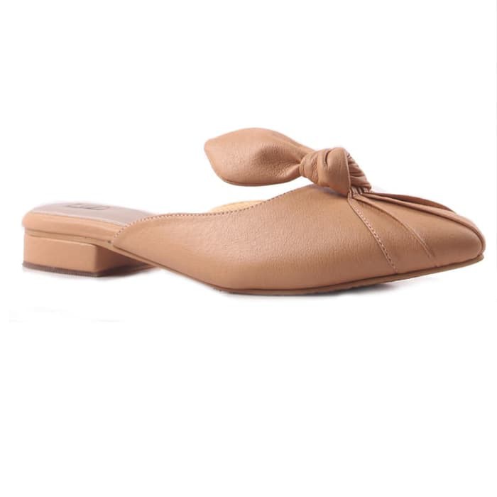 Promo Balmora Flat Mules - Camel - Cokelat Muda 38 Keren