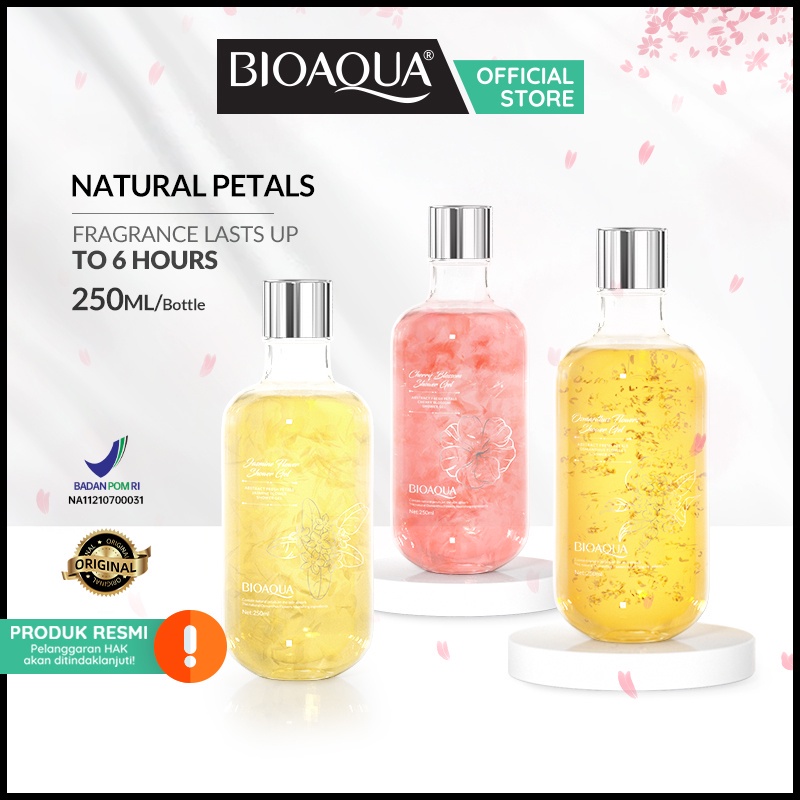 BIOAQUA Shower Gel Abstract Fresh Petals Jasmine Flowers Body Wash 250ml