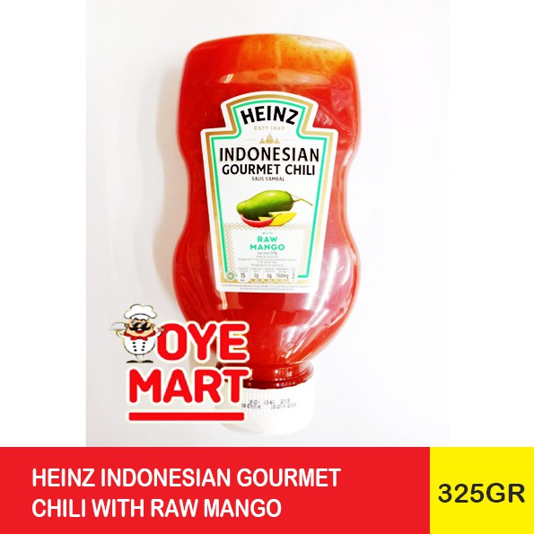 HEINZ INDONESIAN GOURMET CHILI WITH RAW MANGO 325GR / SAUS SAMBAL