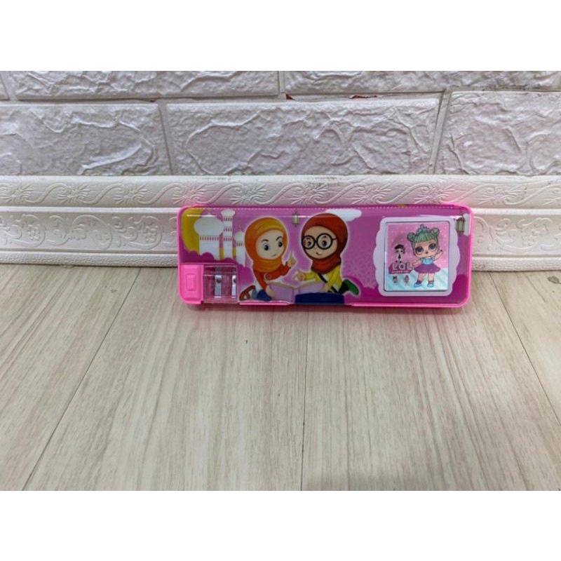 Kotak pensil / Kotak pensil KALKULATOR / Kotak pensil fancy & Kalkulator / kotak pensil karakter-Hijab