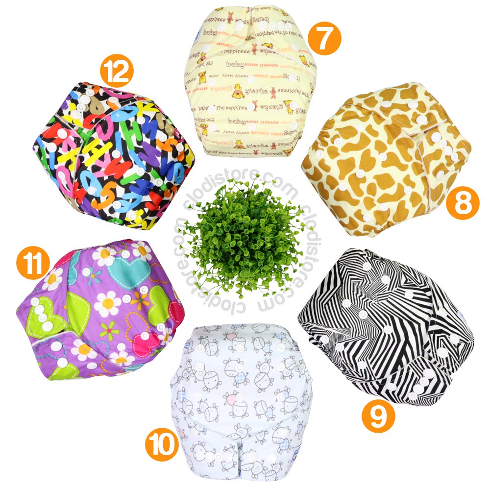 Clodi Kain Popok Kain Bayi Babyland Snap Microfiber cewek+2 insert Microfiber