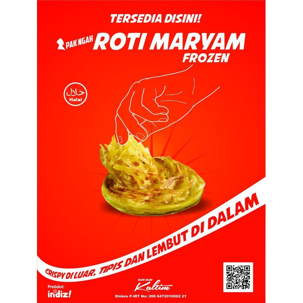

Roti Maryam Frozen PAK NGAH 1 Pack (isi 5 pcs)