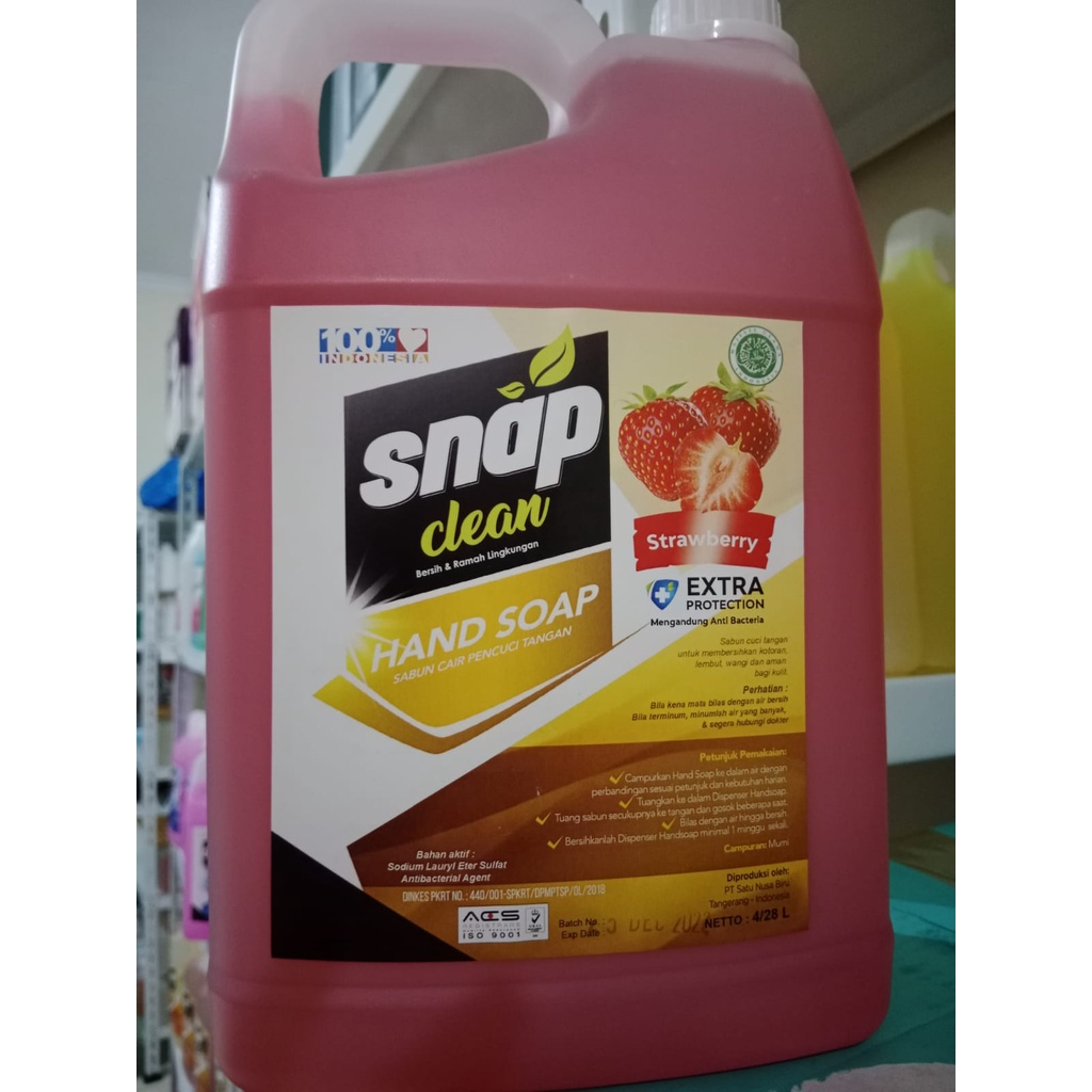 HAND SOAP Sabun Cuci Tangan SNAP CLEAN 4 Liter ALL VARIANT