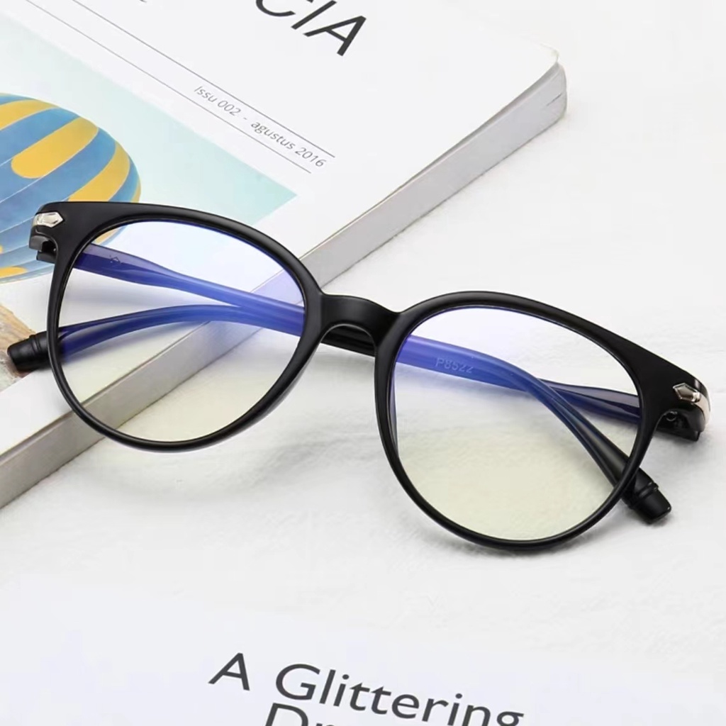 Kaca mata anti radiasi / Kacamata Wanita Pria Frame Anti Radiasi Transparan impor Kacamata korea-8