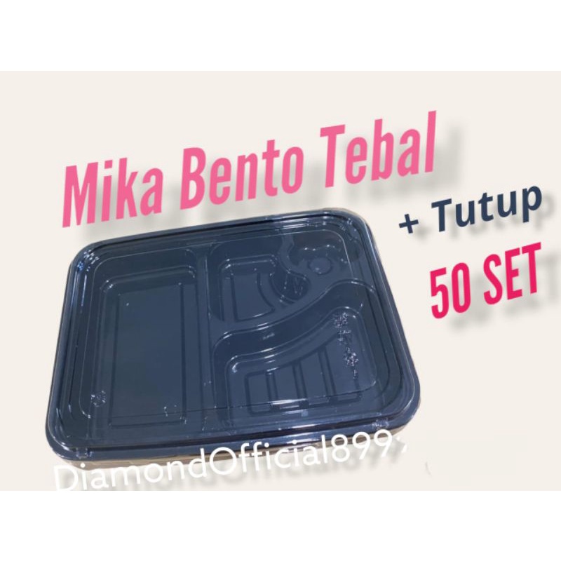 Mika Tray Bintang Sekat 4 / Mika Bento Bintang + Tutup @50set