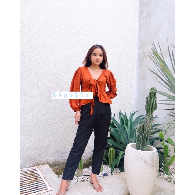 FLORY TOP BLOUSE OUTER • Blueble •-bata
