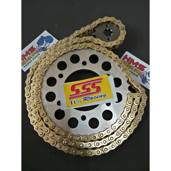 Turun Harga      Gir Set SSS Sonic 150 R Sonic Rx King Rxk Rantai Gold Fukukawa 428 - Gear Set Sss