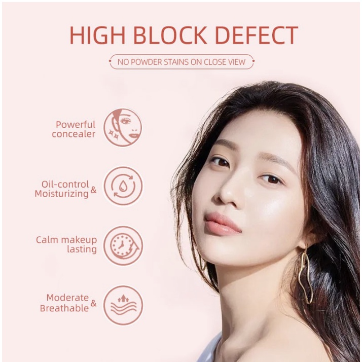 BPOM BIOAQUA BB Air Cushion Whitening Beauty Cream Kepala Jamur Berfungsi Menutupi Noda Hitam Pada Wajah 20g BQ033