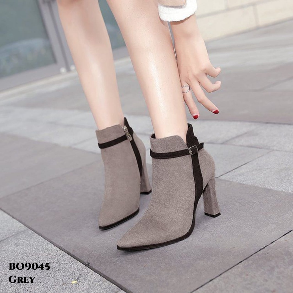 RESTOCK WYN SEPATU HEELS BOOTS KOREA KUALITAS IMPORT BO9045