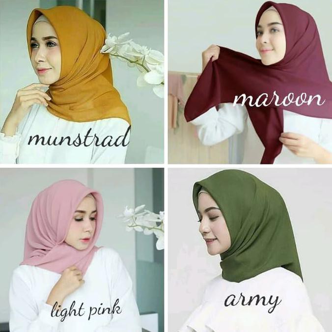  Jilbab  Bella  Square  Warna  Hijau  Tosca Hijab Muslimah