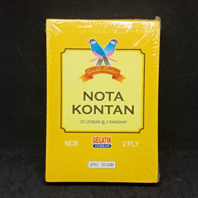 

(MURAH) NOTA GELATIK KEMBAR 2 PLY (SATUAN)