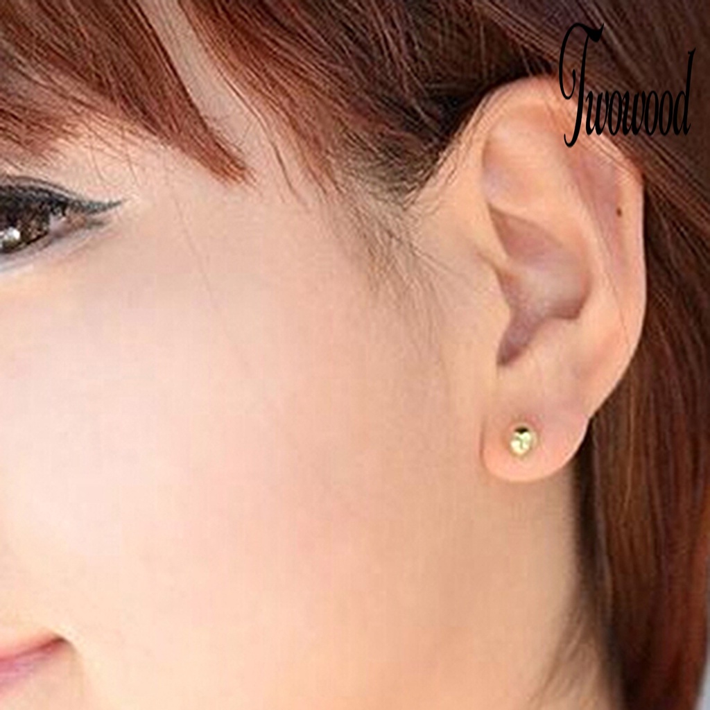 1 Pasang Anting Stud Bentuk Bunga Bahan Alloy Untuk Pesta